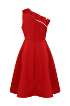 Pleated Asymmetric Cut Long Dress Lavish Daily