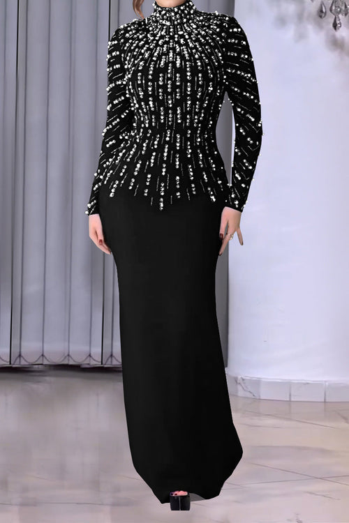 Beaded Drill Women's Formal Party Dress Lavish Daily