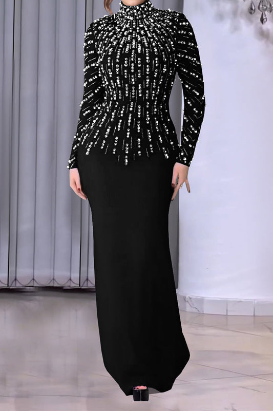 Beaded Drill Women's Formal Party Dress Lavish Daily