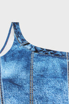 Denim Print Midi Dress Lavish Daily