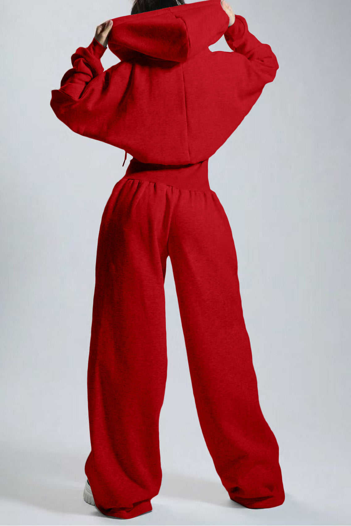 Hooded Drawstring Wide Leg Jumpsuit Lavish Daily
