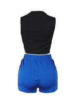 Colorblock Stripe Sleeveless Activewear Set Lavish Daily