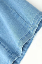 Slim Light Blue Denim Button Maxi Dress Lavish Daily