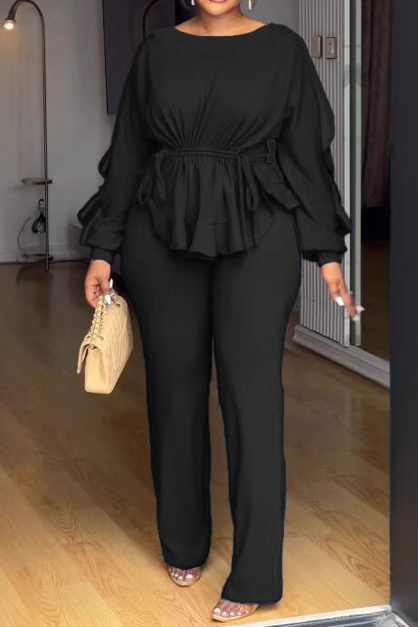 Elegant Drawstring Slim Fit 2-Piece Set Lavish Daily