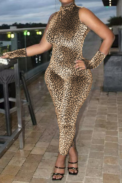 Leopard Skinny Jumpsuit Lavish Daily