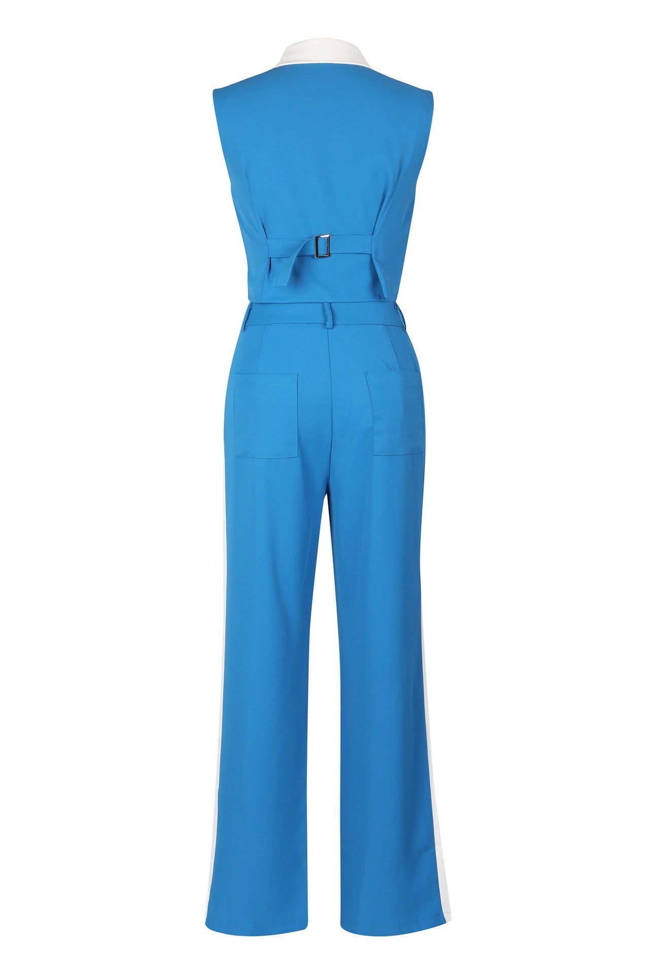 Patchwork Button Tie Back Top And Trousers Set Lavish Daily