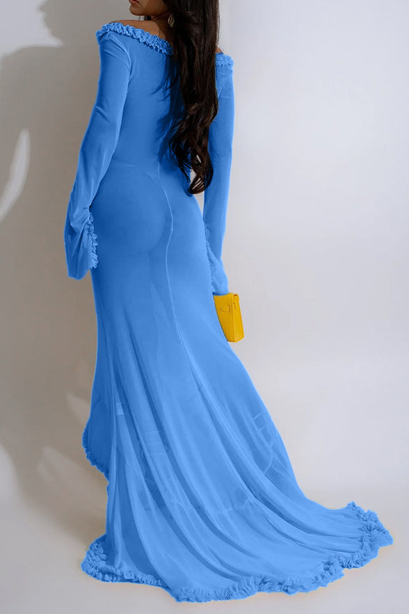 Maxi Ruffle Dress Lavish Daily