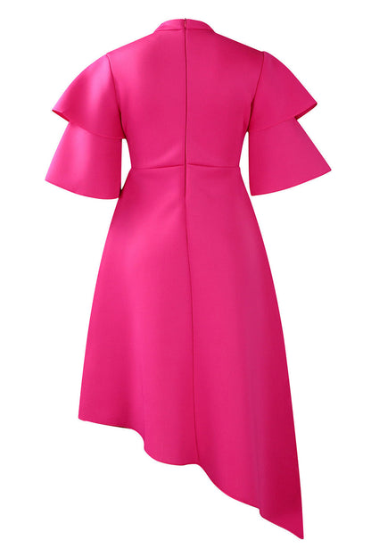 Double-Layer Ruffled Sleeve Dress Lavish Daily