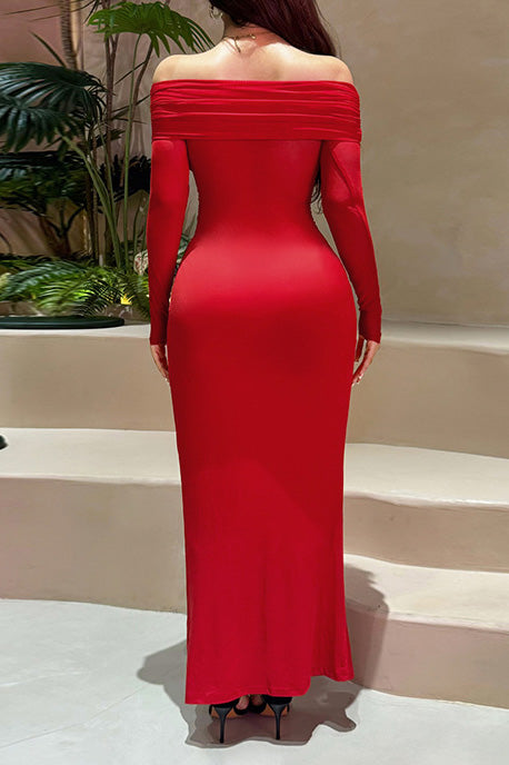 Off-Shoulder Mesh Cutout Bodycon Dress Lavish Daily