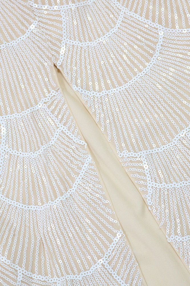 Pearl Sequin Maxi Dress Lavish Daily