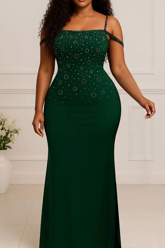 Sexy Rhinestone Cami Party Maxi Dress Lavish Daily