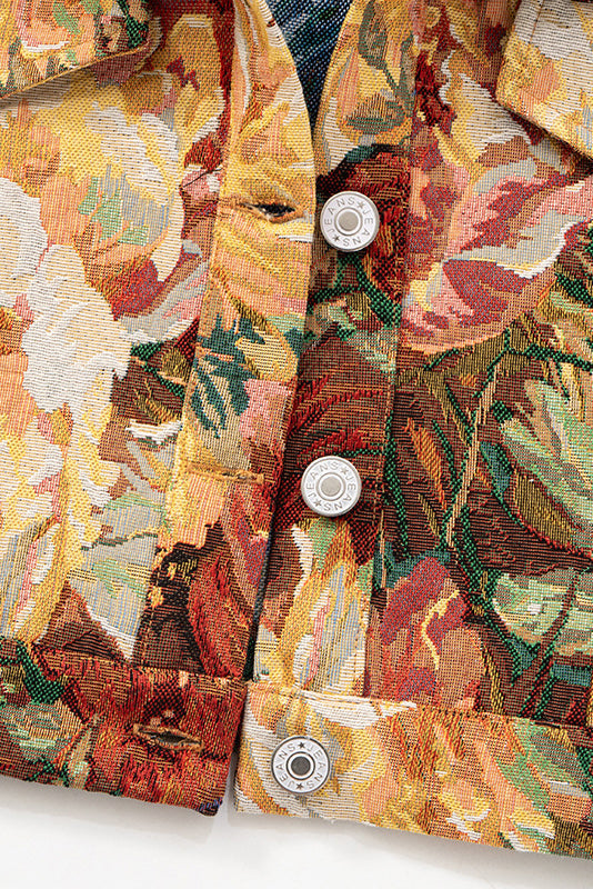 Floral Cropped Jacket Lavish Daily