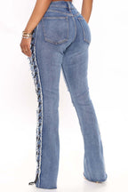 All Laced Up Mid-Rise Bootcut Jeans Lavish Daily