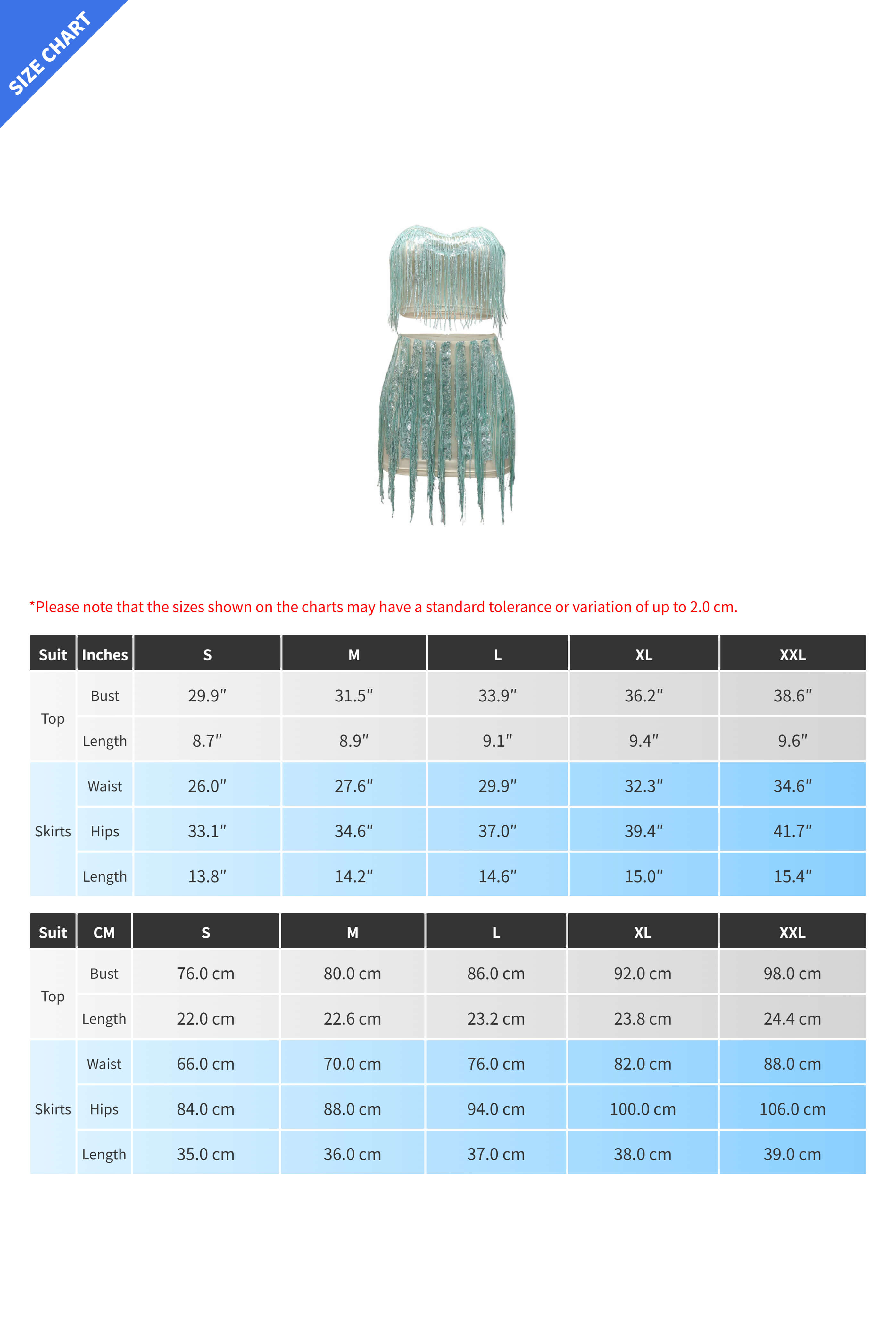 Strapless Top & Fringe Skirt Set Lavish Daily