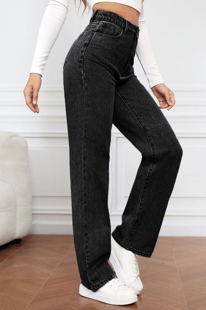 Straight Leg Long Jeans Lavish Daily