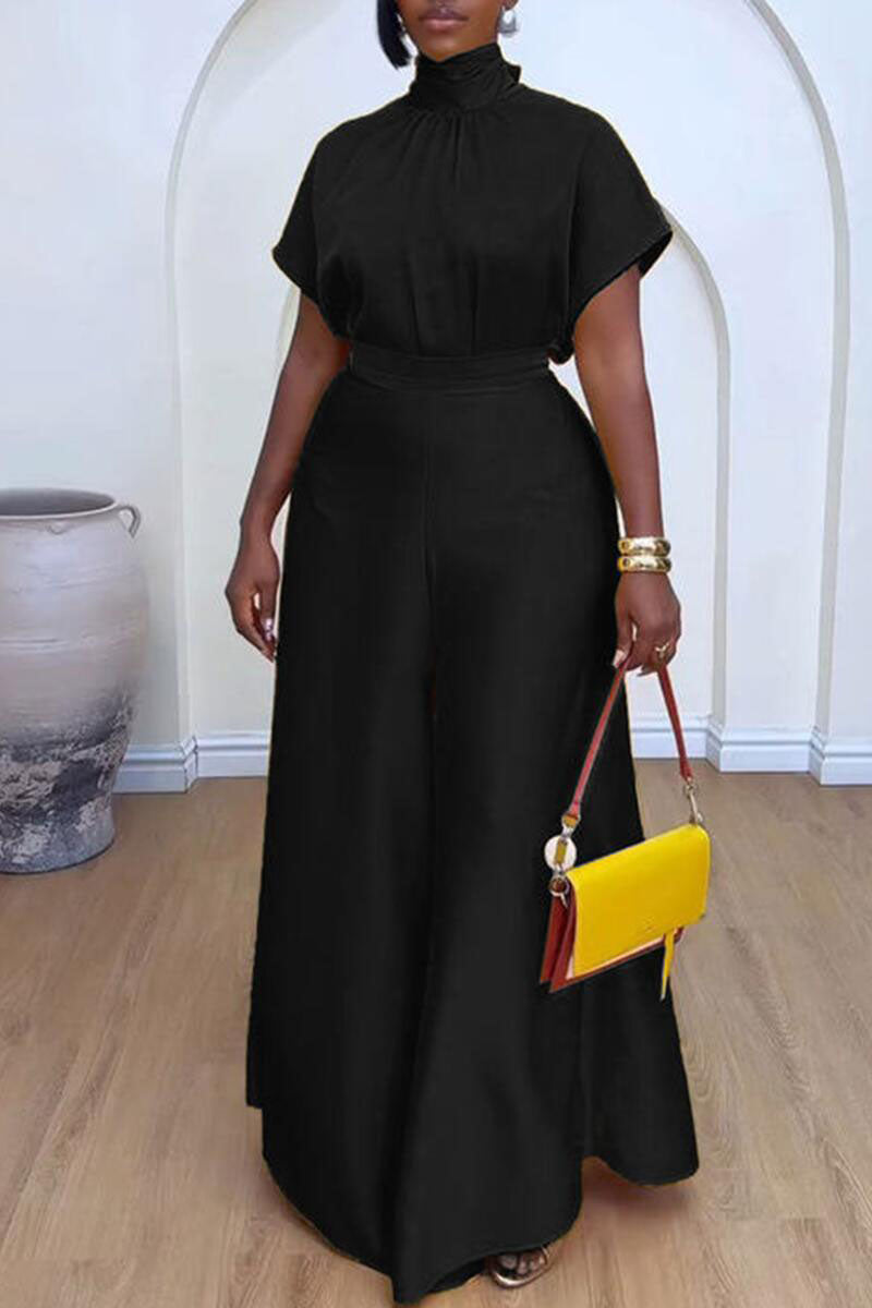 Bat Sleeves Shirt Wide-leg Pants Sets Lavish Daily