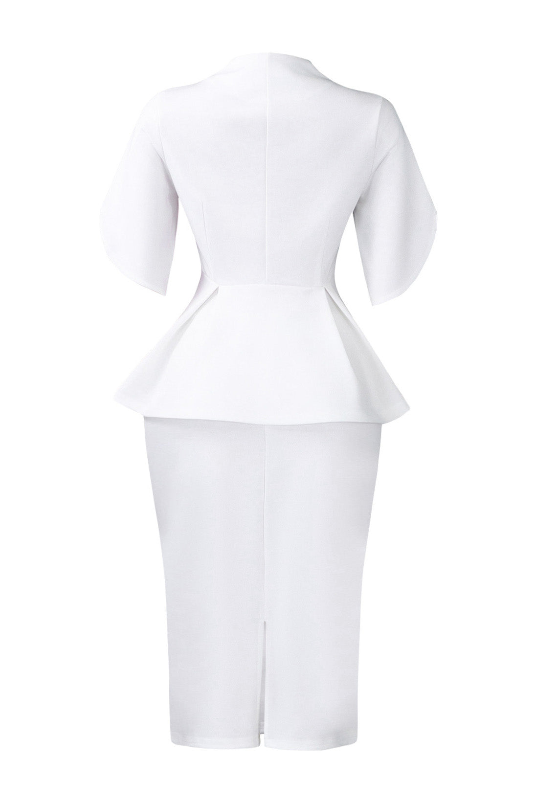 Elegant Peplum Top & Pencil Skirt Set Lavish Daily
