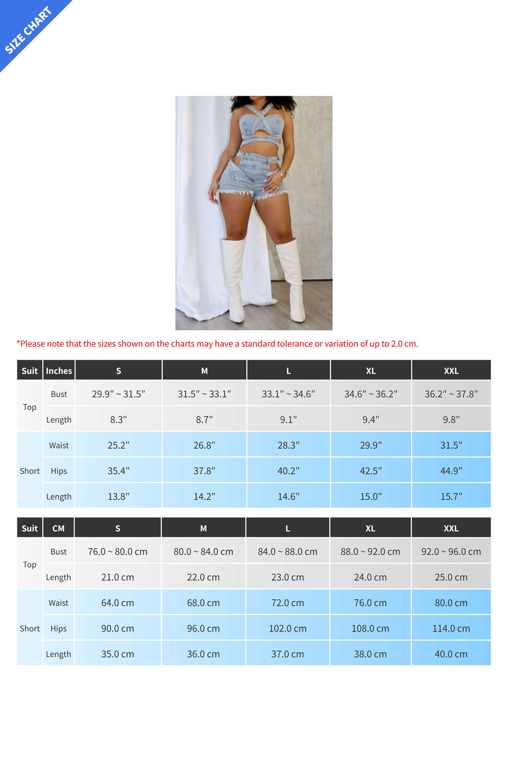 Denim Top & Cut Out Shorts Set Lavish Daily