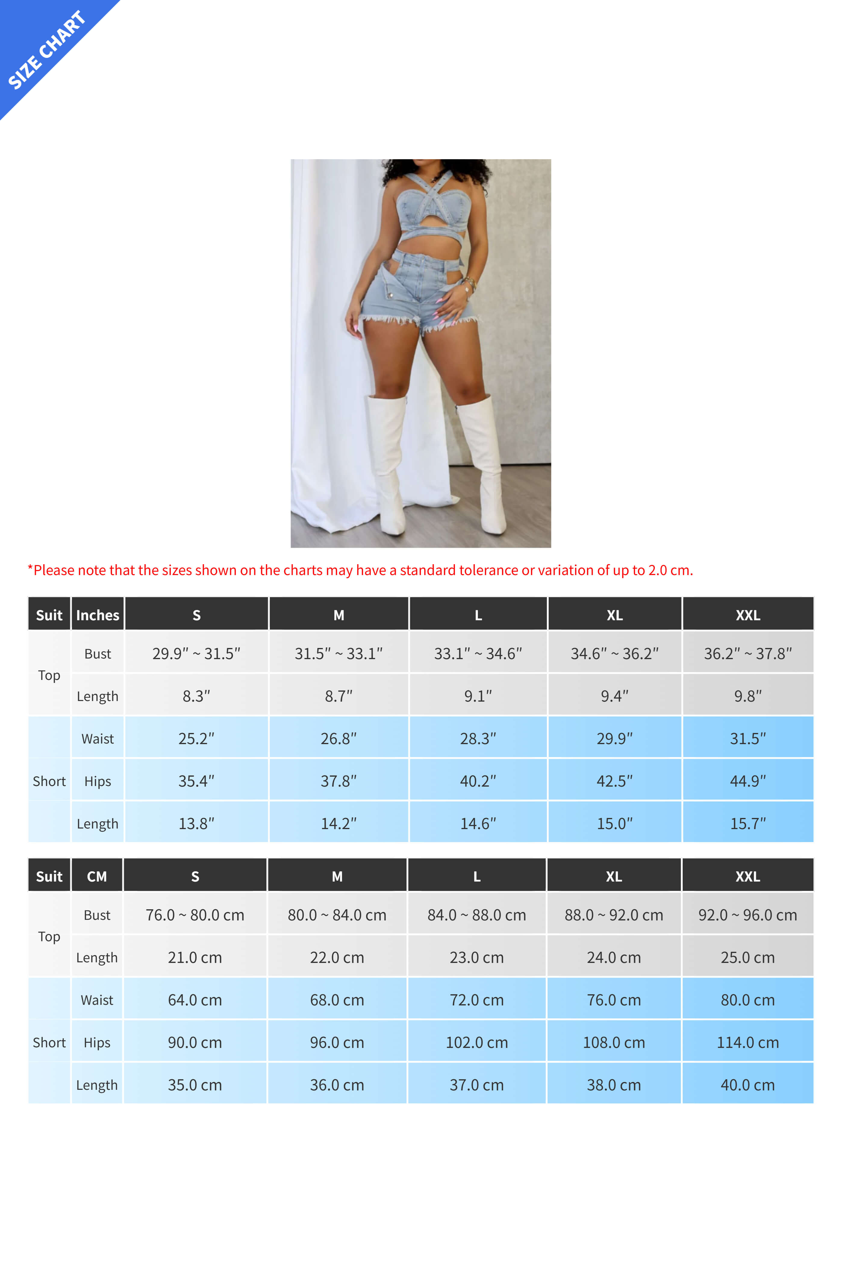 Denim Top & Cut Out Shorts Set Lavish Daily