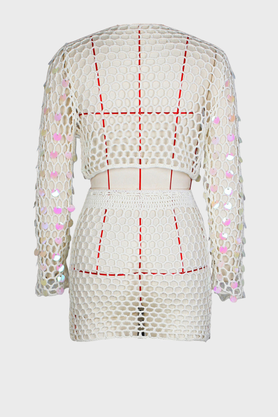 Sequins knitted Beach Skirt Sets Lavish Daily