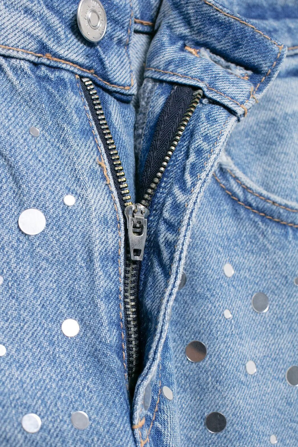 Rhinestone Straight Leg Jeans Lavish Daily