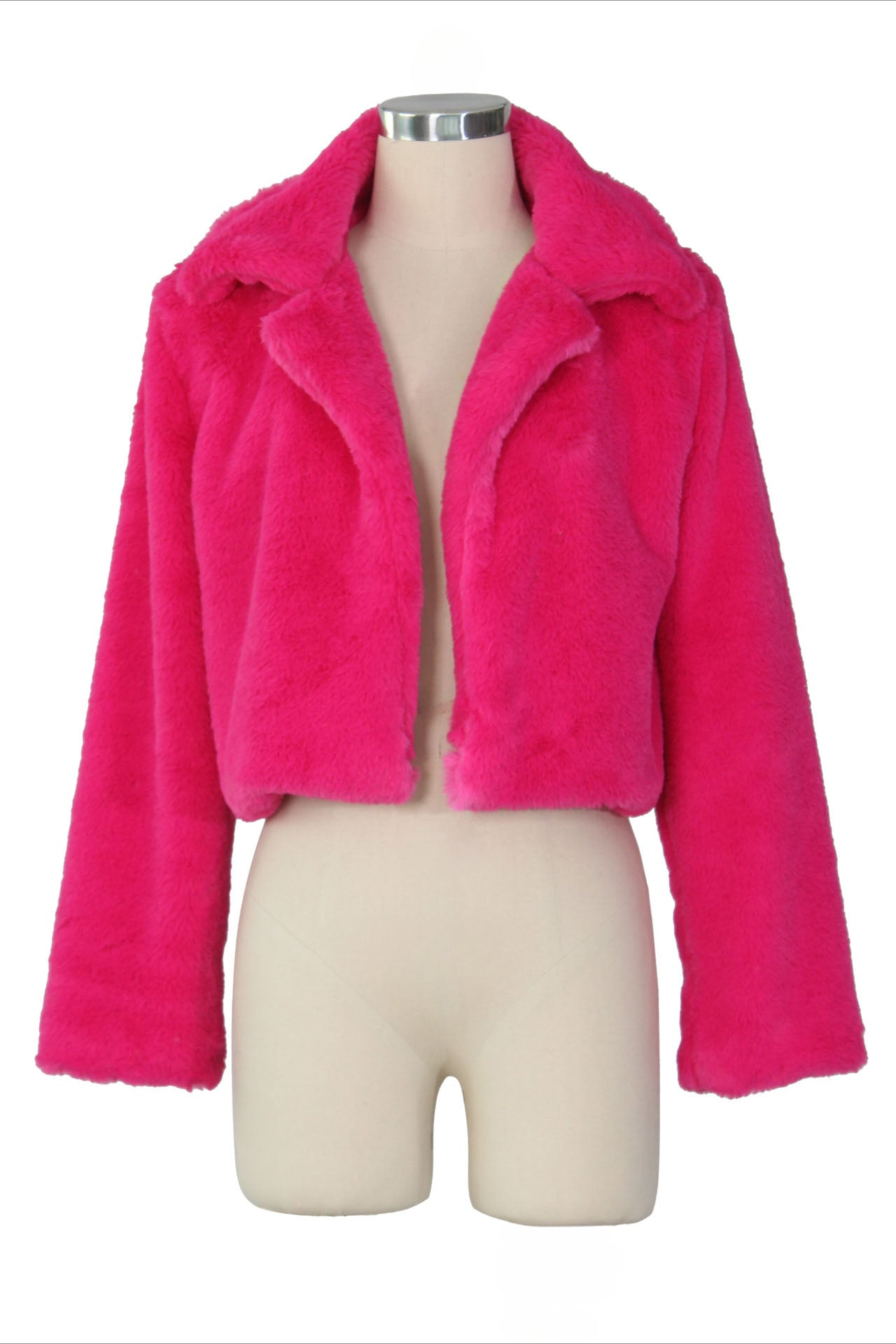 Faux Leather Lapel Short Jacket Lavish Daily