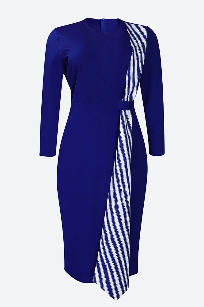 Print Hip Wrap Dress Lavish Daily