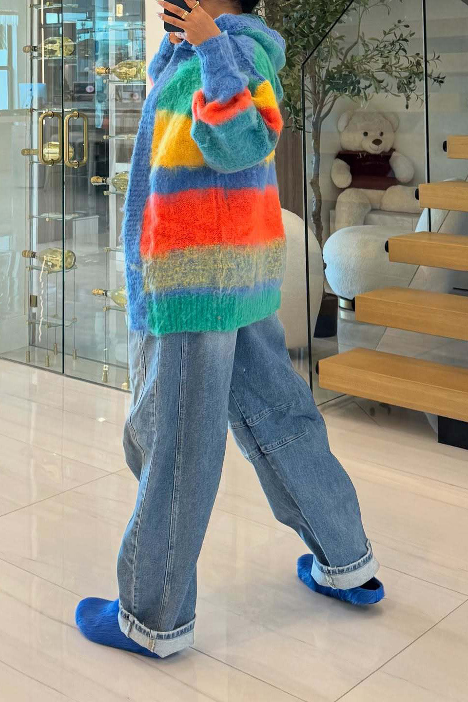 Colorblock Hoodie Cardigan Lavish Daily