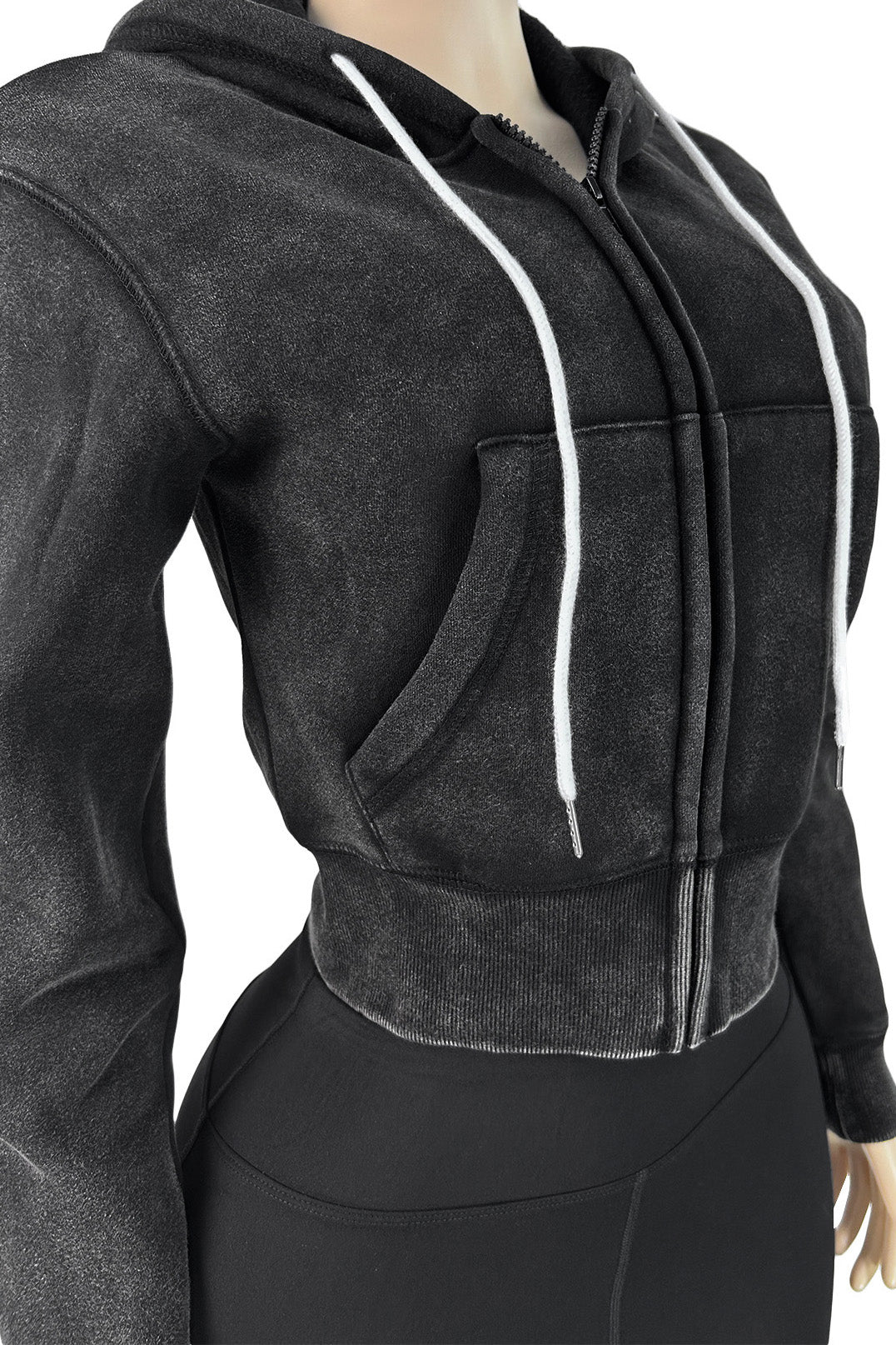 Washed Fleece Hoodie and Yoga Pants Set Lavish Daily