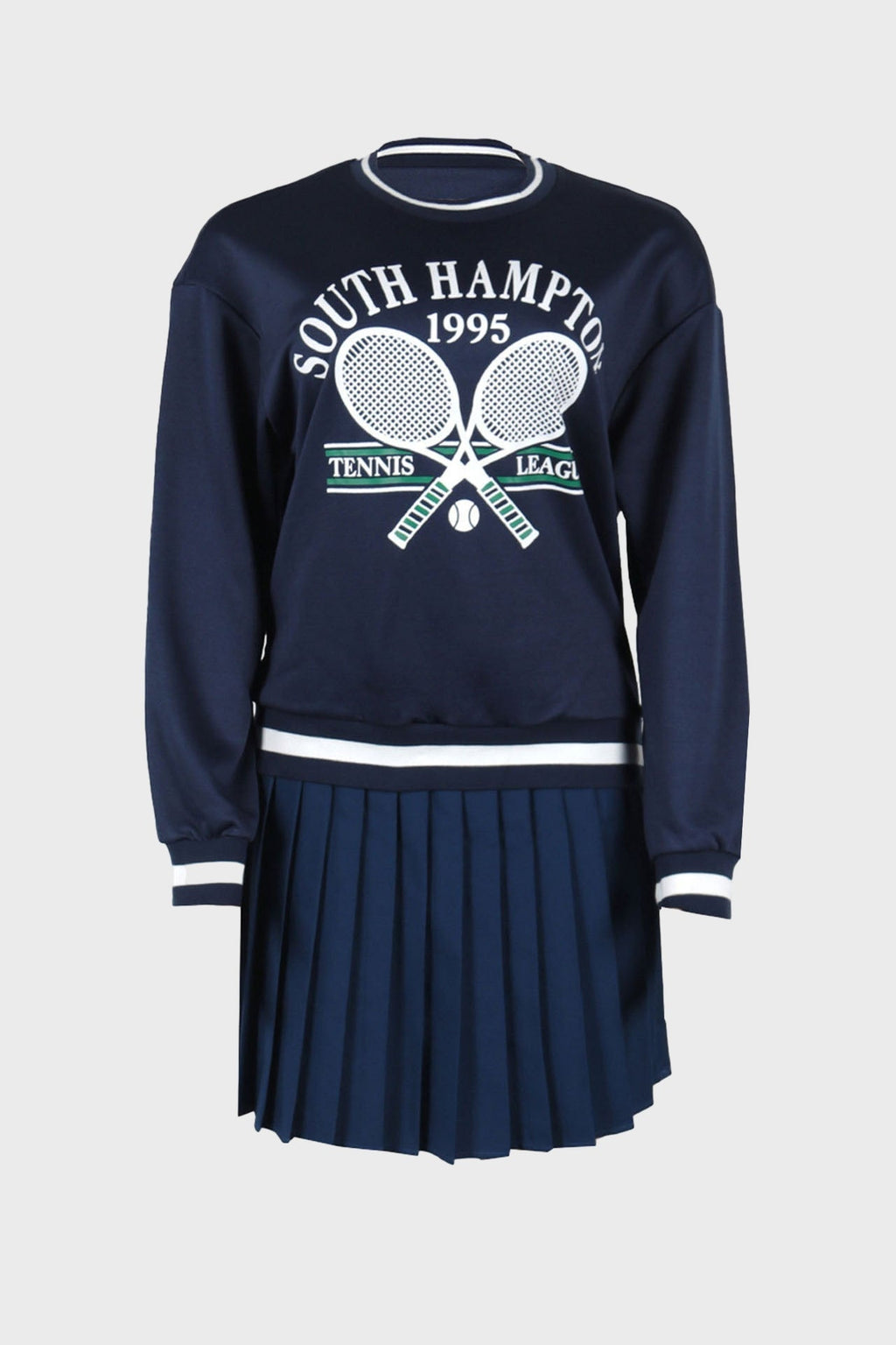 Tennis Letter Print A-line Pleated Skirt Sets Lavish Daily