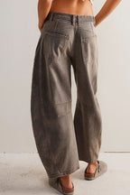 Mid Rise Barrel Jeans Lavish Daily