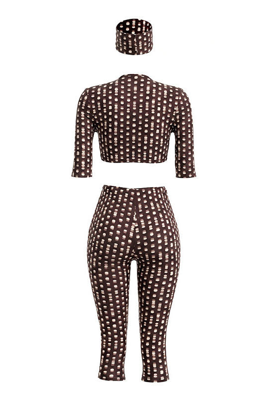 Abstract Print U-Bar Capri Set Lavish Daily