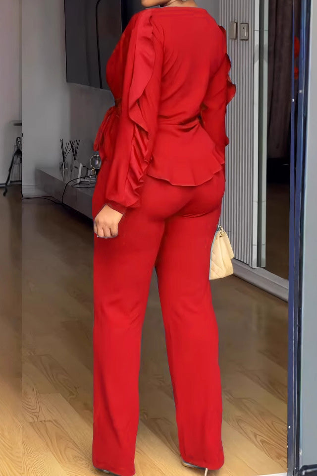 Elegant Drawstring Slim Fit 2-Piece Set Lavish Daily