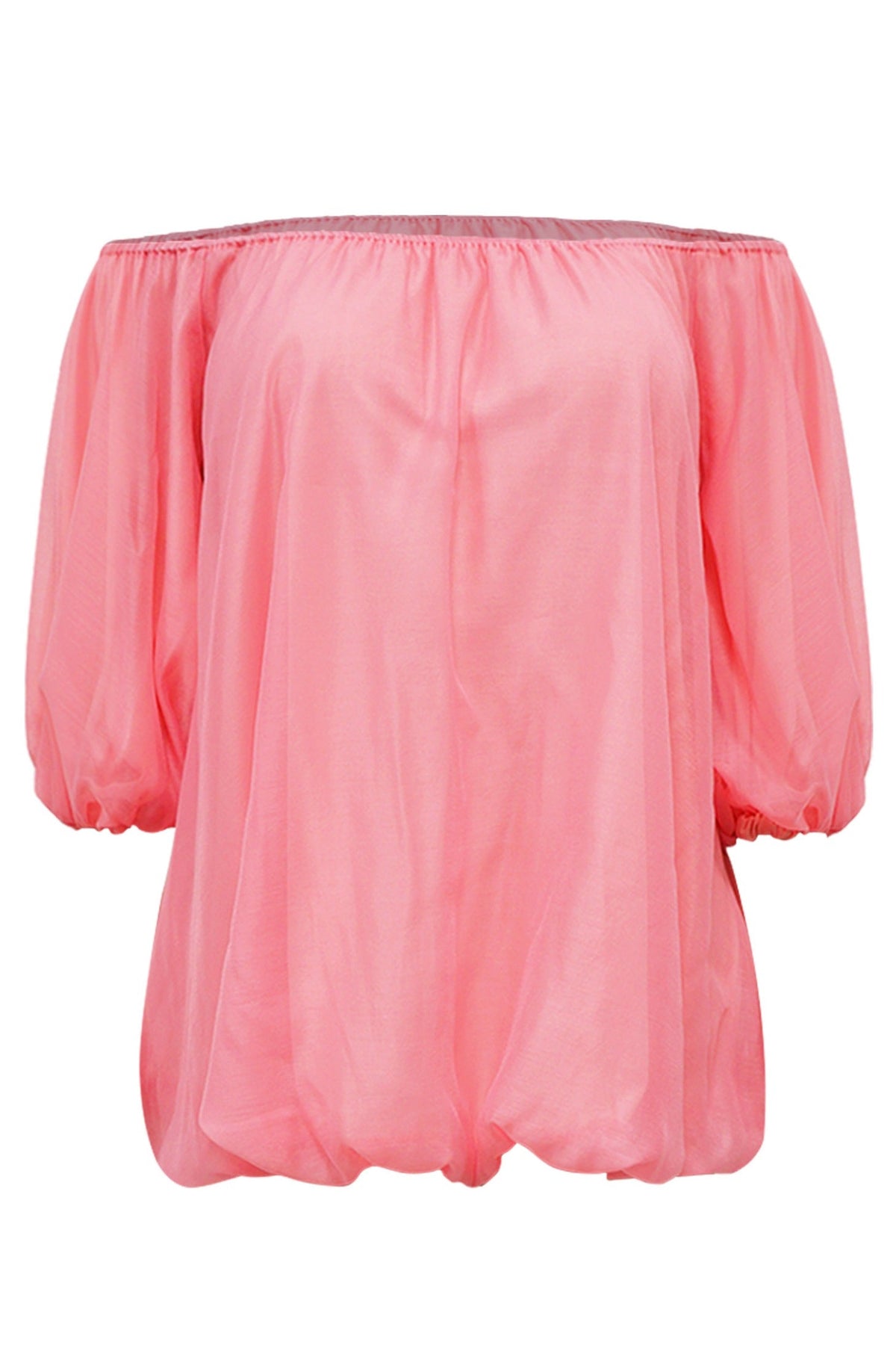 Plus Size Off-Shoulder Organza Babydoll Dress LavishDaily