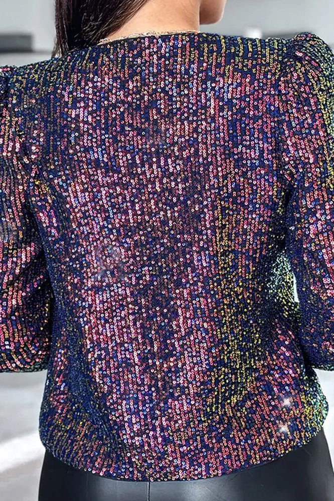 Multi Color Sequin Jacket Lavish Daily