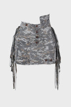 Camouflage Tassel Skirt Lavish Daily