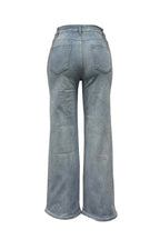 Wide-Leg High-Waist Rhinestone Jeans Lavish Daily