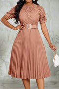 A-Line Pleated Dress Lavish Daily