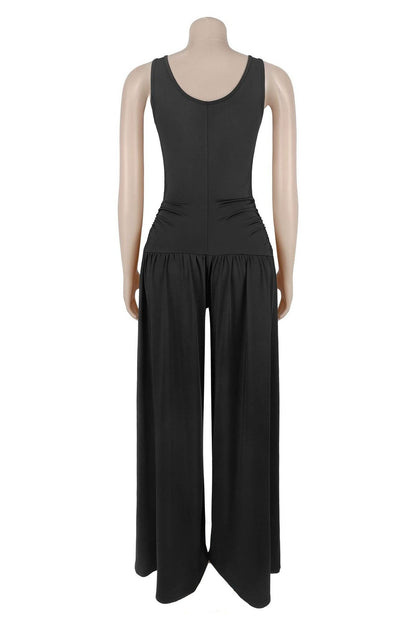 Embellished Cutout Wide Leg Jumpsuit Lavish Daily