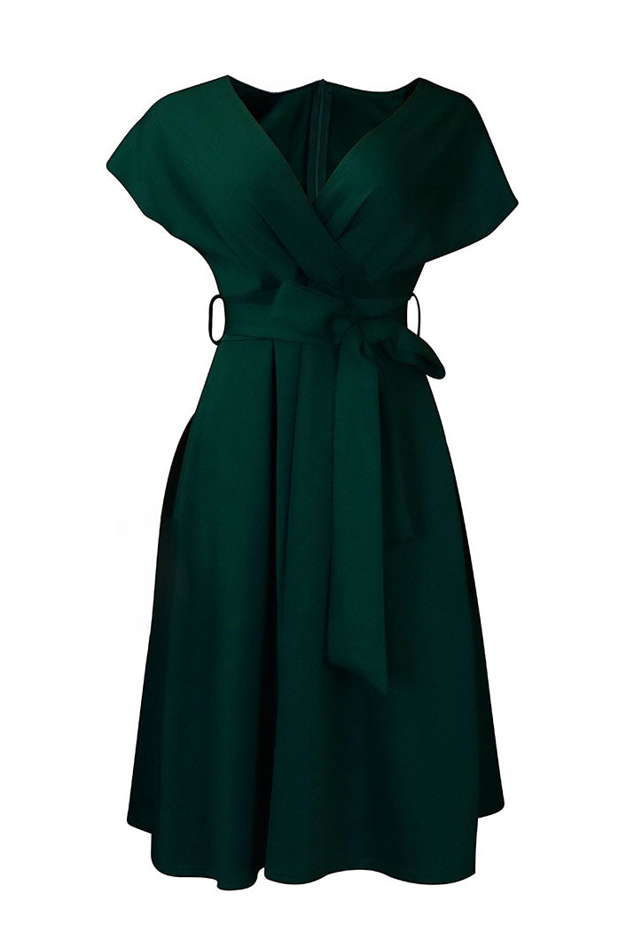 Fallen Shoulder Midi Dress Lavish Daily