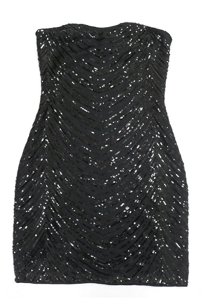 Sequin Strapless Bodycon Mini Dress Lavish Daily