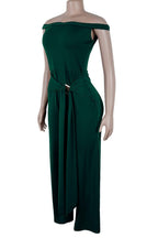Stretch Off Shoulder Tie Detail Jumpsuit Lavish Daily