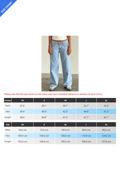 Vintage Low Rise Straight Leg Jeans Lavish Daily