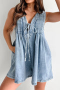 Denim Romper Lavish Daily