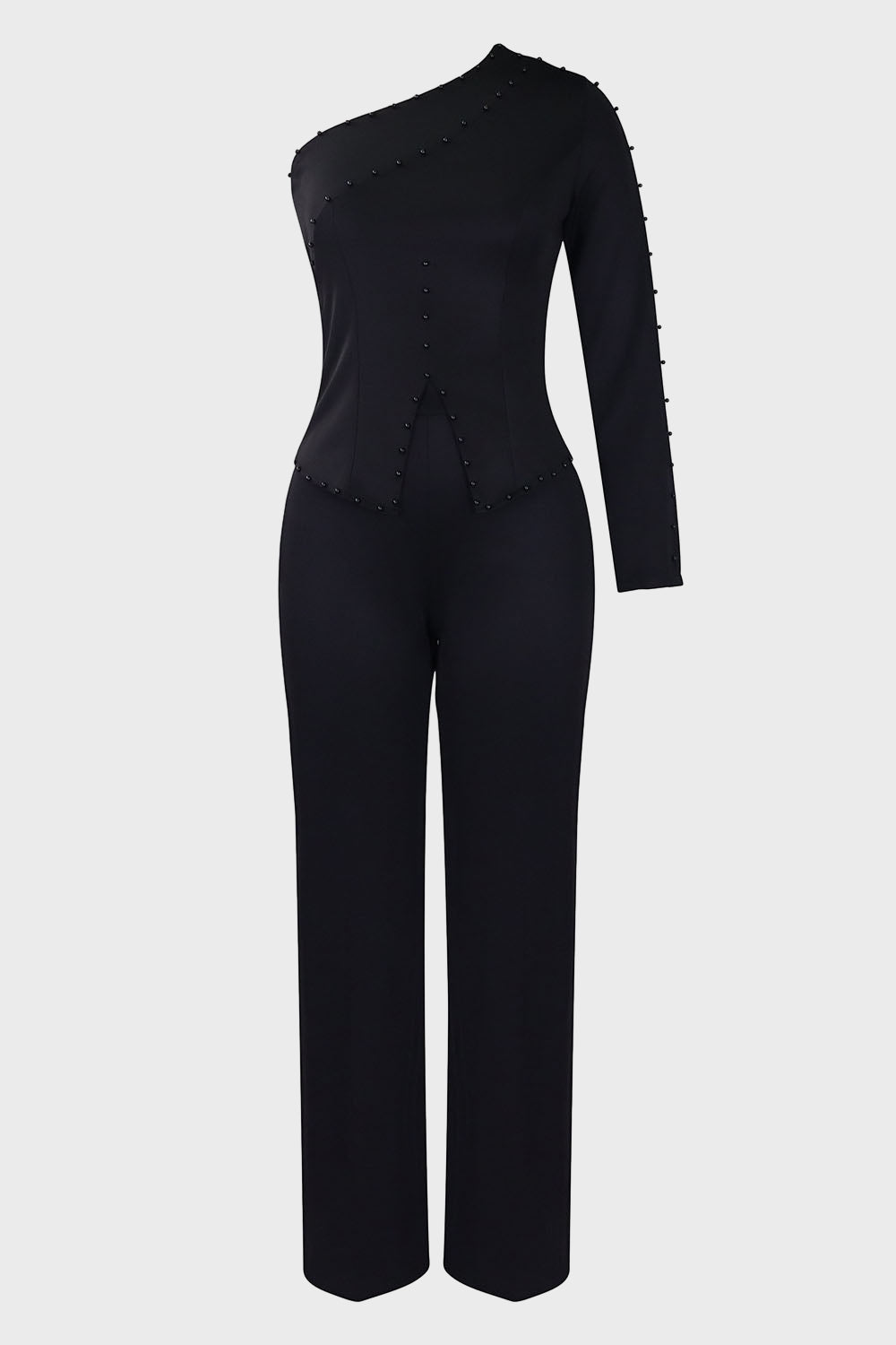 Long Sleeve A-Line Top Straight Leg Pants Matching Set Lavish Daily