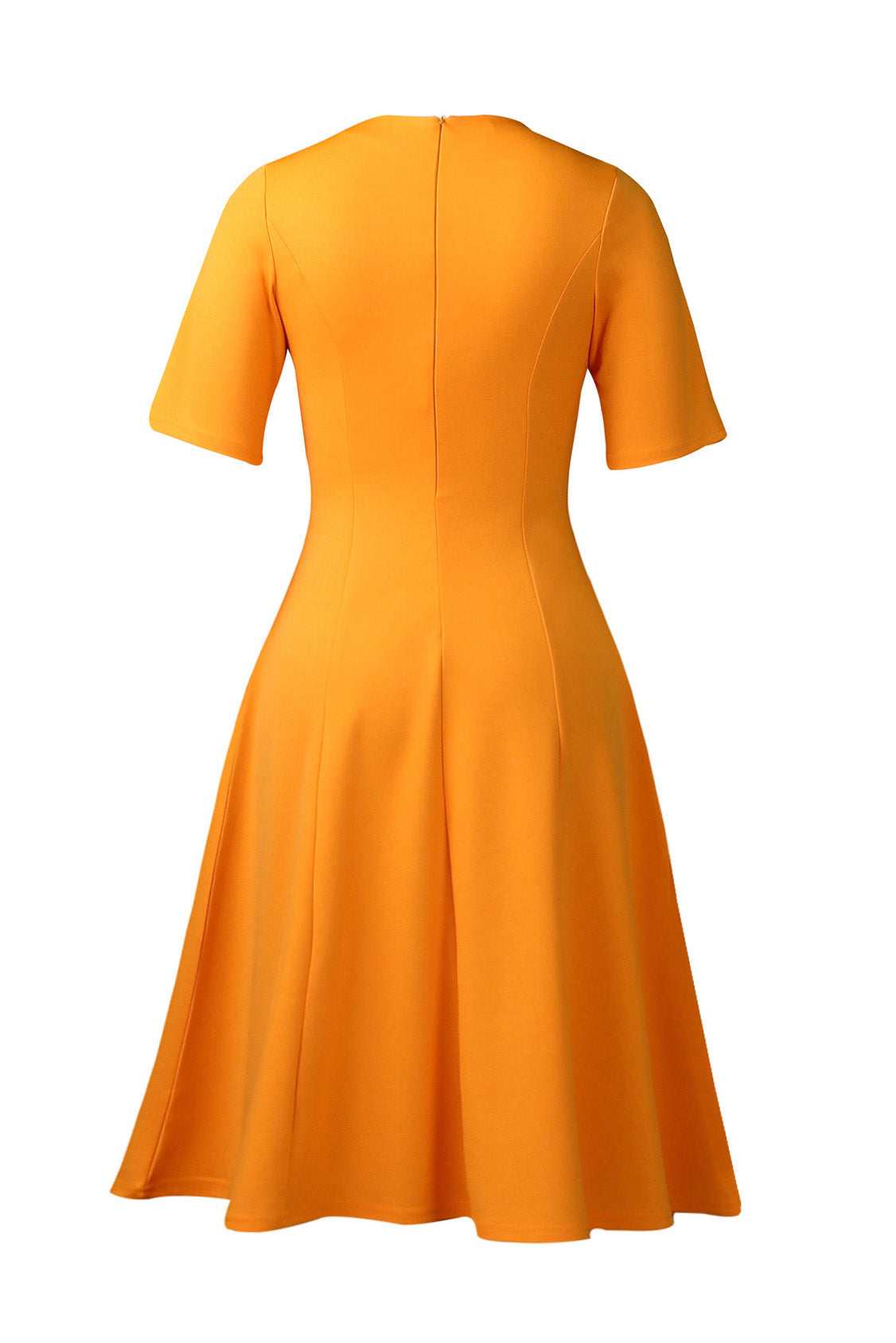 Asymmetrical Button A-Line Midi Dress Lavish Daily