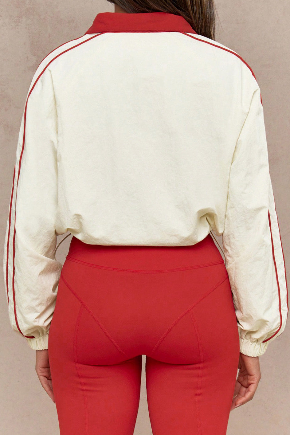 Drawstring Waist Nylon Top & Yoga Pants Activewear Set Lavish Daily