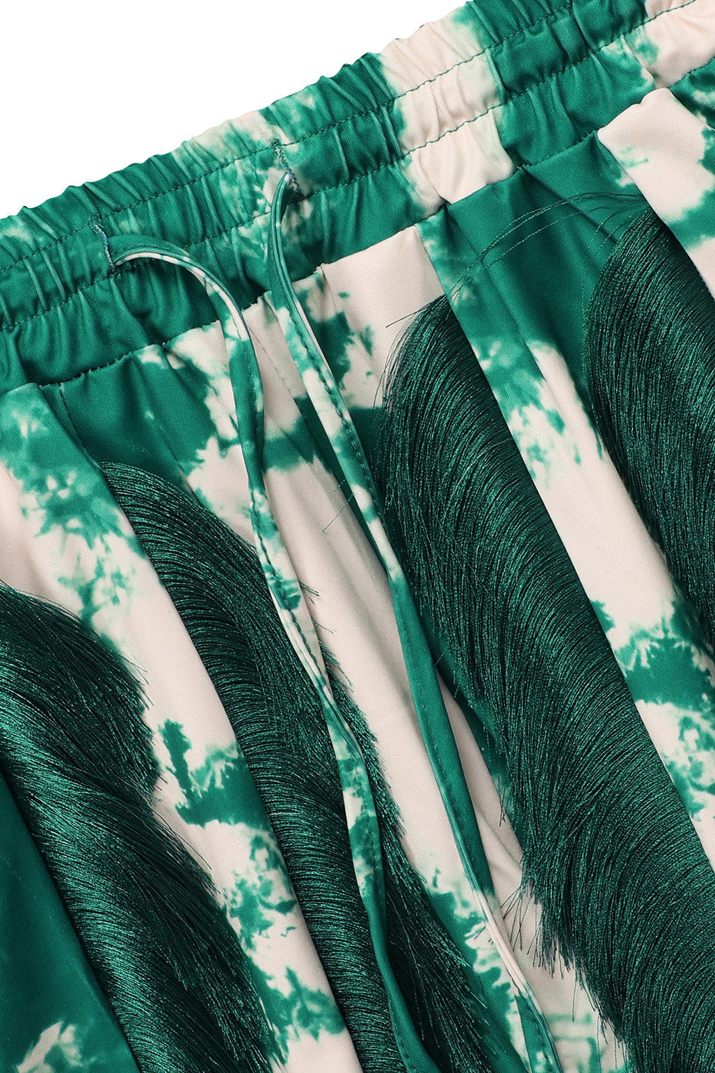 Abstract Print Fringe Cami & Pants Set Lavish Daily