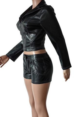 Leather Short Set Lavish Daily