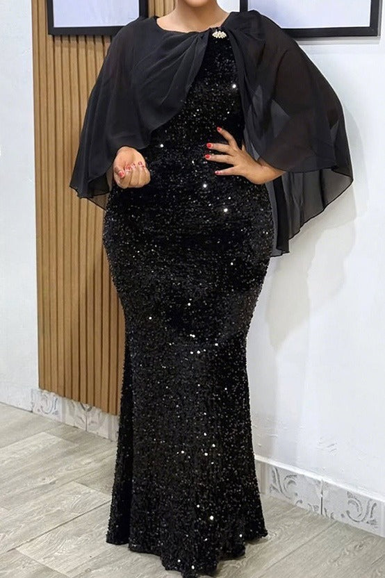 Sequin Evening Maxi Dress Lavish Daily